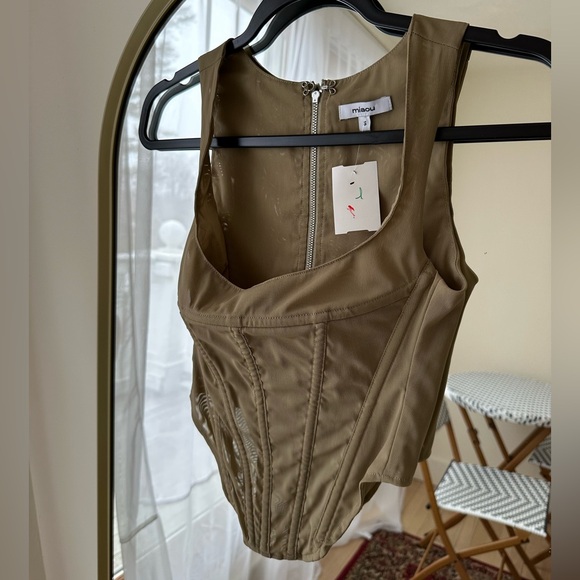 Miaou Campbell Corset in Silver Sage - Picture 4 of 4